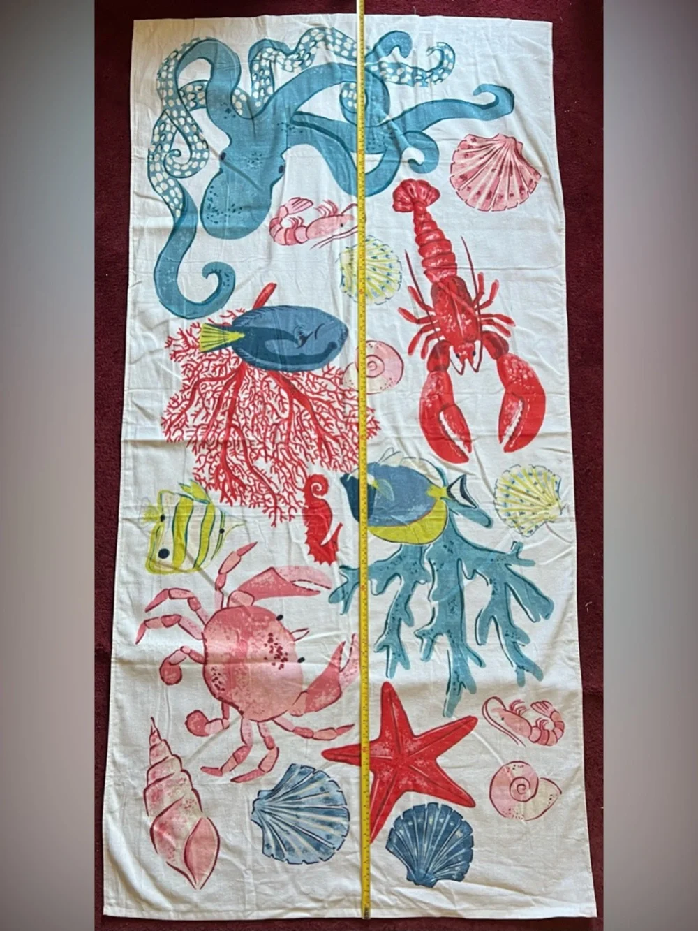 Ocean Life Themed Beach Towel
